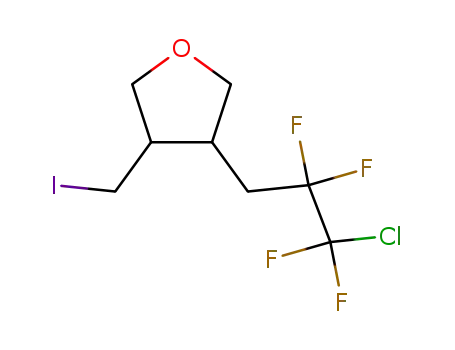 3-(3-Chloro-2,2,3,3-tetrafluoro-propyl)-4-iodomethyl-tetrahydro-furan