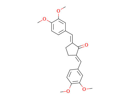Molecular Structure of 106115-49-5 (Cyclopentanone, 2,5-bis[(3,4-dimethoxyphenyl)methylene]-, (E,E)-)
