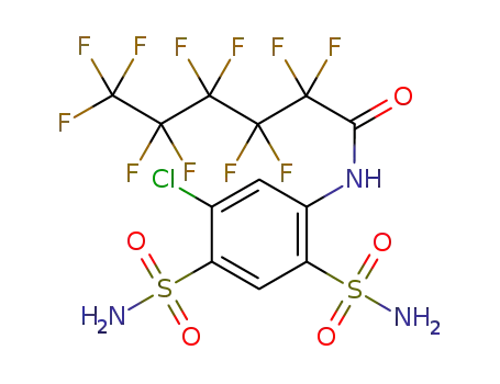 2,2,3,3,4,4,5,5,6,6,6-Undecafluoro-hexanoic acid (5-chloro-2,4-disulfamoyl-phenyl)-amide