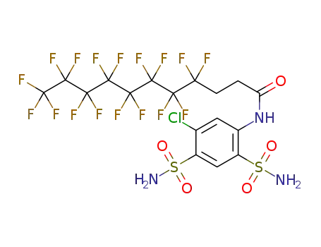 N-(2,4-disulfamoyl 5-chloro phenyl) 2,2,3,3-tetrahydryl-F-undecanamide