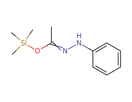 Molecular Structure of 92773-30-3 (Ethanehydrazonic acid, N-phenyl-, trimethylsilyl ester)