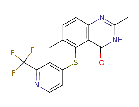 2,6-Dimethyl-5-(2-trifluoromethyl-pyridin-4-ylsulfanyl)-3H-quinazolin-4-one