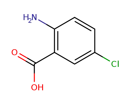 Molecular Structure of 635-21-2 (2-Amino-5-chlorobenzoic acid)