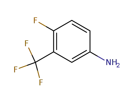 Molecular Structure of 2357-47-3 (4-Fluoro-3-(trifluoromethyl)aniline)