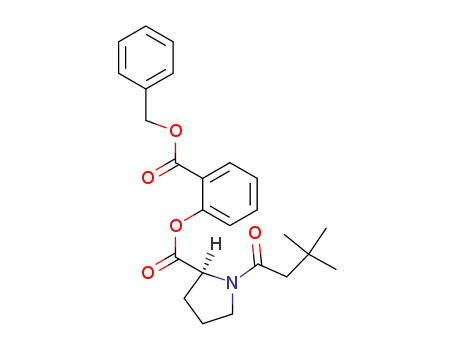 Molecular Structure of 92010-18-9 (L-Proline, 1-(3,3-dimethyl-1-oxobutyl)-,
2-[(phenylmethoxy)carbonyl]phenyl ester)