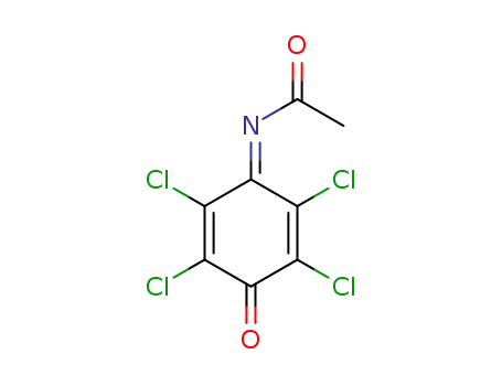 Molecular Structure of 77218-81-6 (Acetamide, N-(2,3,5,6-tetrachloro-4-oxo-2,5-cyclohexadien-1-ylidene)-)