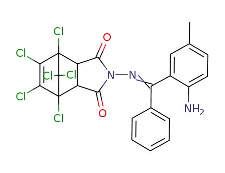 N-(2-amino-5-methylbenzhydrylideneamino)-1,2,3,4,7,7-hexachlorobicyclo<2.2.1>hept-2-ene-5,6-dicarboximide