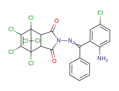 N-(2-amino-5-chlorobenzhydrylideneamino)-1,2,3,4,7,7-hexachlorobicyclo<2.2.1>hept-2-ene-5,6-dicarboximide