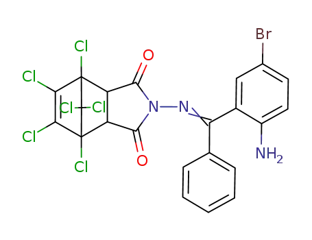 N-(2-amino-5-bromobenzhydrylideneamino)-1,2,3,4,7,7-hexachlorobicyclo<2.2.1>hept-2-ene-5,6-dicarboximide