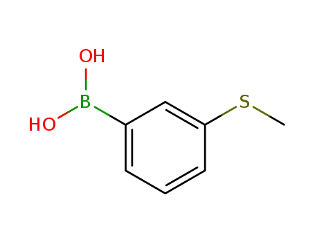 Molecular Structure of 128312-11-8 (3-(Methylthio)phenylboronic acid)