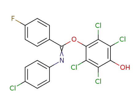 N-(4-Chloro-phenyl)-4-fluoro-benzimidic acid 2,3,5,6-tetrachloro-4-hydroxy-phenyl ester