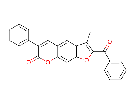 2-benzoyl-3,5-dimethyl-6-phenyl-7H-furo<3,2-g><1>benzopyran-7-one