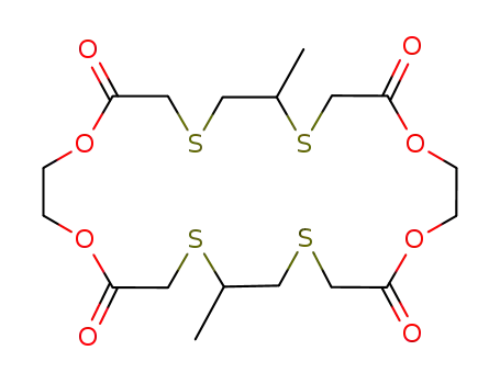 8,20-Dimethyl-1,4,13,16-tetraoxa-7,10,19,22-tetrathia-cyclotetracosane-5,12,17,24-tetraone