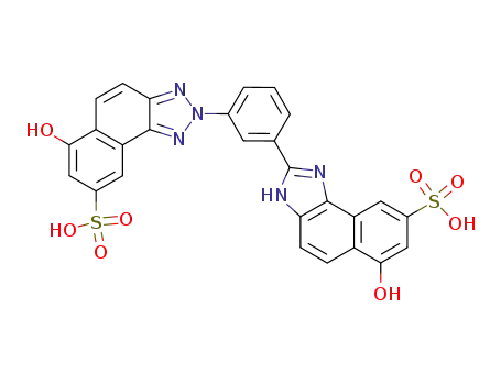 6-hydroxy-2-[3-(6-hydroxy-8-sulfo-1(3)H-naphth[1,2-d]imidazol-2-yl)-phenyl]-2H-naphtho[1,2-d][1,2,3]triazole-8-sulfonic acid