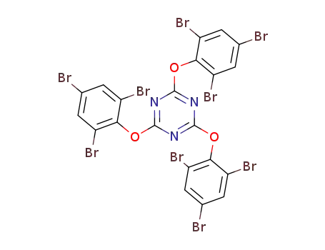 Molecular Structure of 25713-60-4 (2,4,6-Tris-(2,4,6-tribromophenoxy)-1,3,5-triazine)