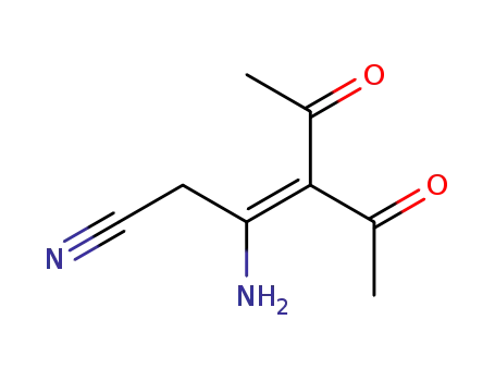 Molecular Structure of 106823-51-2 (3-Hexenenitrile, 4-acetyl-3-amino-5-oxo-)