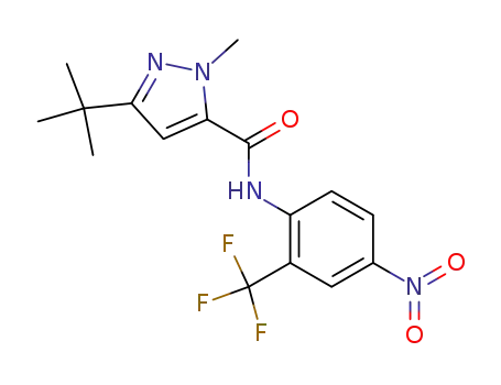 5-tert-Butyl-2-methyl-2H-pyrazole-3-carboxylic acid (4-nitro-2-trifluoromethyl-phenyl)-amide
