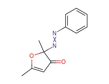 Molecular Structure of 70638-40-3 (3(2H)-Furanone, 2,5-dimethyl-2-(phenylazo)-)