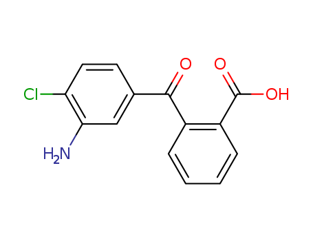 118-04-7,2-(3-Amino-4-chloro-benzoyl)benzoic acid,Benzoicacid, o-(3-amino-4-chlorobenzoyl)- (7CI,8CI);2-(3-Amino-4-chlorobenzoyl)benzoic acid;2-[(3-Amino-4-chlorophenyl)carbonyl]benzoicacid;3'-Amino-4'-chloro-o-benzoylbenzoic acid;4-Chloro-3-aminobenzophenone-2'-carboxylic acid;NSC 74496;o-(3-Amino-4-chlorobenzoyl)benzoic acid;