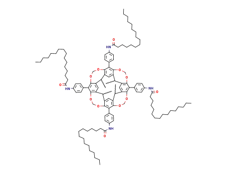 7,11,15,28-tetrakis(4-palmitoylamidophenyl)-1,21,23,25-tetraundecyl 2,20:3,19-dimetheno-1H,21H,23H,25H-bis[1,3]dioxocino[5,4-i:5',4'-i']benzo[1,2-d:5,4-d']bis[1,3]benzodioxin