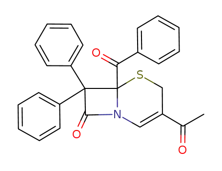 3-Acetyl-6-benzoyl-7,7-diphenyl-5-thia-1-aza-bicyclo[4.2.0]oct-2-en-8-one
