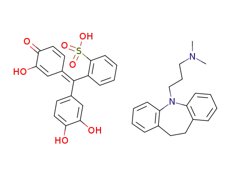 2-{(3,4-Dihydroxy-phenyl)-[3-hydroxy-4-oxo-cyclohexa-2,5-dien-(E)-ylidene]-methyl}-benzenesulfonic acid; compound with [3-(10,11-dihydro-dibenzo[b,f]azepin-5-yl)-propyl]-dimethyl-amine