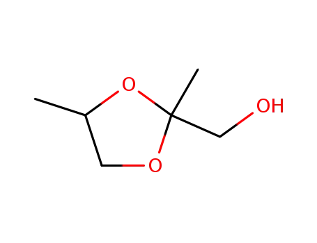 Molecular Structure of 53951-43-2 (2,4-Dimethyl-1,3-dioxolane-2-methanol)