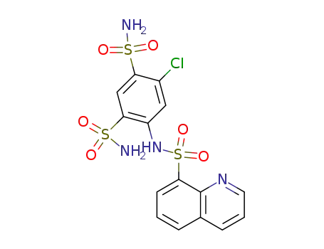 4-chloro-6-(quinoline-8-sulfonylamino)-benzene-1,3-disulfonic acid diamide