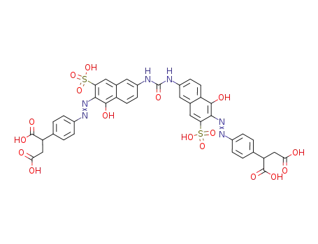 2-{4-[6-(3-{6-[4-(1,2-dicarboxy-ethyl)-phenylazo]-5-hydroxy-7-sulfo-naphthalen-2-yl}-ureido)-1-hydroxy-3-sulfo-naphthalen-2-ylazo]-phenyl}-succinic acid