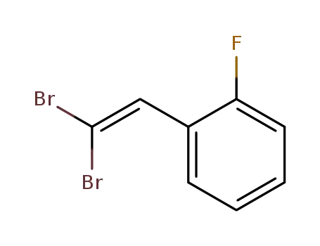 Molecular Structure of 401514-42-9 (Benzene, 1-(2,2-dibromoethenyl)-2-fluoro-)