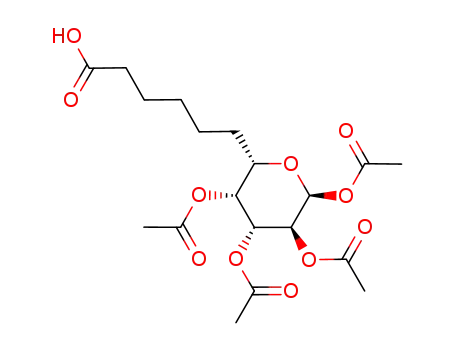 6-((2S,3R,4R,5S,6S)-3,4,5,6-Tetraacetoxy-tetrahydro-pyran-2-yl)-hexanoic acid