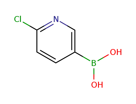 Molecular Structure of 444120-91-6 (2-Chloropyridine-5-boronic acid)