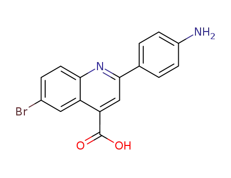 Molecular Structure of 475474-43-2 (4-Quinolinecarboxylic acid, 2-(4-aminophenyl)-6-bromo-)