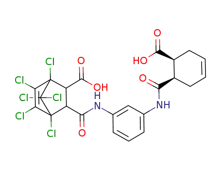 3-{3-[((1R,6S)-6-Carboxy-cyclohex-3-enecarbonyl)-amino]-phenylcarbamoyl}-1,4,5,6,7,7-hexachloro-bicyclo[2.2.1]hept-5-ene-2-carboxylic acid