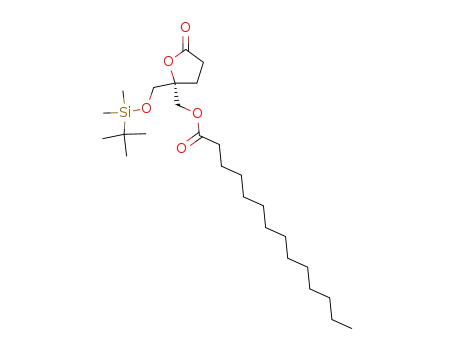 (R)-5-[(tert-butyldimethylsilyloxy)methyl]-5-[(tetradecanoyloxy)methyl]tetrahydro-2-furanone