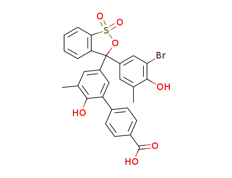 5'-[3-(3-bromo-4-hydroxy-5-methyl-phenyl)-1,1-dioxo-1,3-dihydro-1λ6-benzo[c][1,2]oxathiol-3-yl]-2'-hydroxy-3'-methyl-biphenyl-4-carboxylic acid
