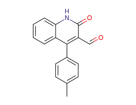 Molecular Structure of 845536-14-3 (3-Quinolinecarboxaldehyde, 1,2-dihydro-4-(4-methylphenyl)-2-oxo-)