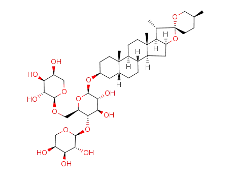 (25S)-5β-spirostan-3β-ol 3-O-α-L-arabinopyranosyl-(1->6)-[α-L-arabinopyranosyl-(1->4)]-β-D-glucopyranoside