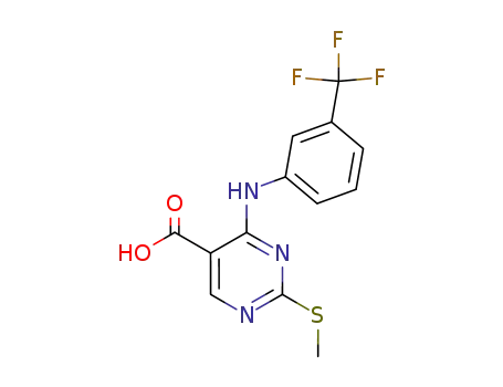 2-methylsulfanyl-4-(3-trifluoromethylanilino)pyrimidine-5-carboxylic acid