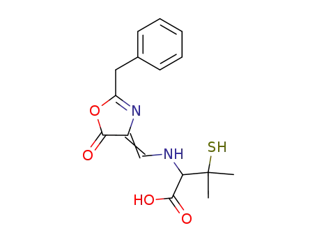 Molecular Structure of 3264-88-8 (benzylpenicillenic acid)