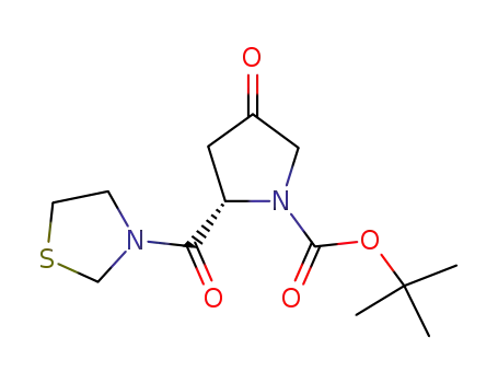Molecular Structure of 401564-36-1 ((2S)-4-Oxo-2-(3-thiazolidinylcarbonyl)-1-pyrrolidinecarboxylic acid tert-butyl ester)