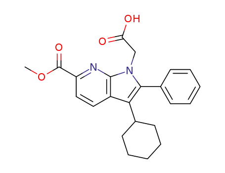 [3-cyclohexyl-6-(methoxycarbonyl)-2-phenyl-1H-pyrrolo[2,3-b]pyridin-1-yl]acetic acid