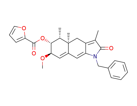 (4AR,5R,6R,7R)-1-Benzyl-6-(2-furancarbonyloxy)-7-methoxy-4a,5,6,7-tetrahydro-3,4a,5-trimethylbenz[f]indol-2(4H)-one
