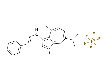 (2E)-1-(3-guaiazulenyl)-3-phenyl-2-propen-1-ylium hexafluorophosphate