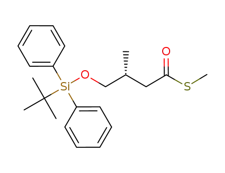 (3R)-4-(tert-butyl-diphenyl-silanyloxy)-3-methyl-thiobutyric acid S-methyl ester