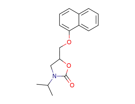 Molecular Structure of 91740-63-5 (2-Oxazolidinone, 3-(1-methylethyl)-5-[(1-naphthalenyloxy)methyl]-)