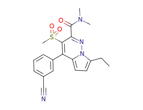 4-(3-cyano-phenyl)-7-ethyl-N,N-dimethyl-3-(methylsulfonyl)-pyrrolo[1,2-b]pyridazine-2-carboxamide