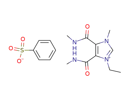 1-methyl-3-ethyl-4,5-bis(N-methylcarbamoyl)imidazolium benzenesulfonate
