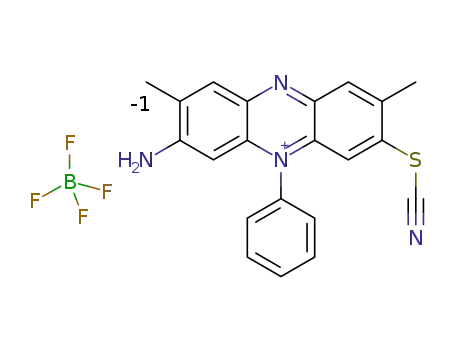 7-amino-2,8-dimethyl-3-thiocyanato-5-phenyl-phenazinium tetrafluoroborate