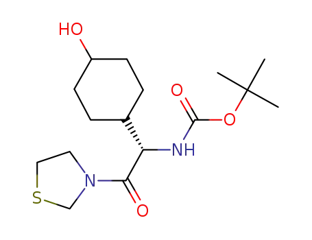(S)-[1-(4-hydroxy-cyclohexyl)-2-oxo-2-thiazolidin-3-yl-ethyl]-carbamic acid tert-butyl ester